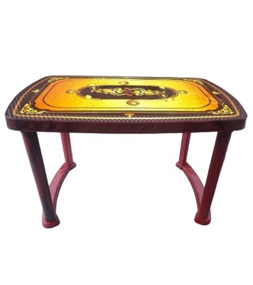 Buy 4 Seated Deluxe Table -Print R/W Golden(P/L)-TEL Online at Best Price