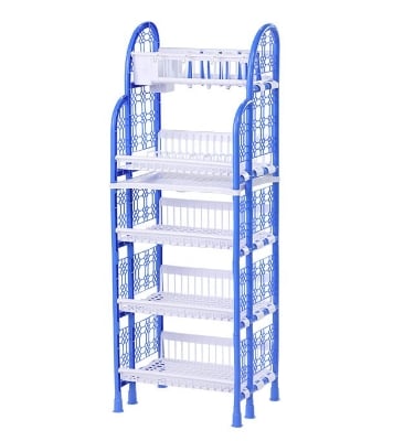 Buy Hexagonal Standard kitchen Rack 5 Step-Blue & White Best Price in Bangladesh