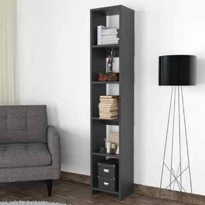 Picture of Furnix Furnix Slim Single Bookcase – Narrow Bookshelf Storage Rack for Small Spaces, Living Room, Bedroom & Office