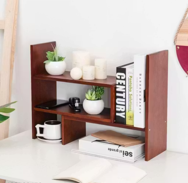 Picture of Furnix Adjustable Desktop Organizer Rack – Expandable Multi-Purpose Table Top Storage Shelf for Home & Office by Furnix Home Decor & Furniture