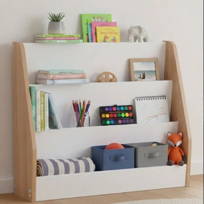 Picture of Furnix Children's Room Furnix Bookcase – Modern Kids Bookshelf & Display Storage Cabinet for Bedroom, Nursery & Playroom