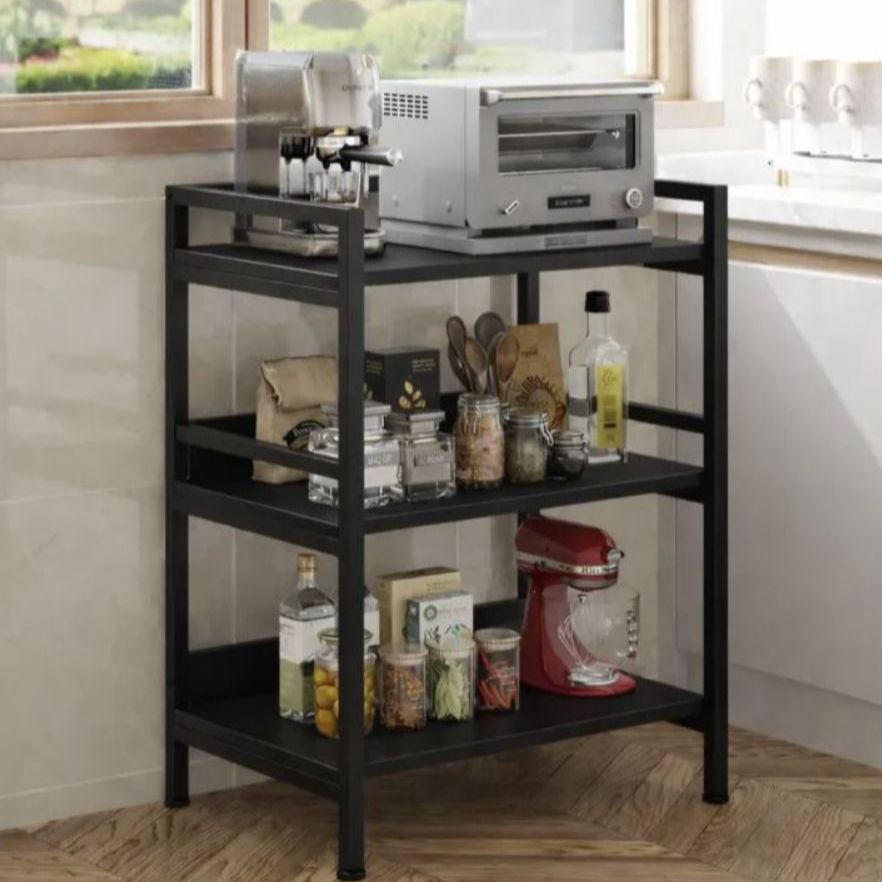 Picture of Furnix Kitchen Storage Cabinet with Organizer Rack – Furnix Multipurpose Kitchen Shelf for Microwave, Cookware & Pantry Storage