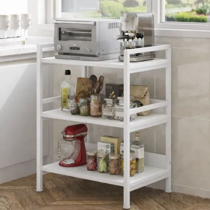Picture of Furnix Kitchen Storage Cabinet with Organizer Rack – Furnix Multipurpose Kitchen Shelf for Microwave, Cookware & Pantry Storage