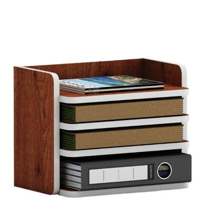 Picture of Furnix Desk Organiser Rack – Desktop Storage Shelf (16" L × 10" D × 12" H) for Books, Files & Stationery, Space Saving Table Organizer by Furnix