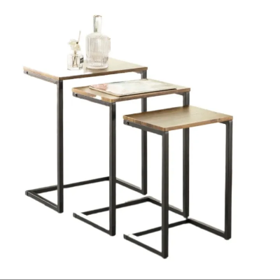 Picture of Furnix Nesting Tables Set of 3 – Modern Coffee Tables & Stacking Side Tables for Living Room, Space Saving Accent Table Set for Home Décor by Furnix