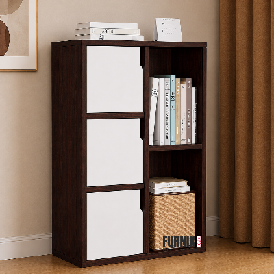 Picture of Furnix Compact Bookshelf Storage Rack Modern Open Shelf Bookcase for Home & Office by Furnix Home Decor & Furniture