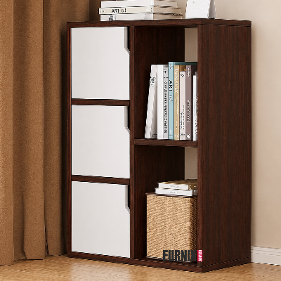 Picture of Furnix Compact Bookshelf Storage Rack Modern Open Shelf Bookcase for Home & Office by Furnix Home Decor & Furniture