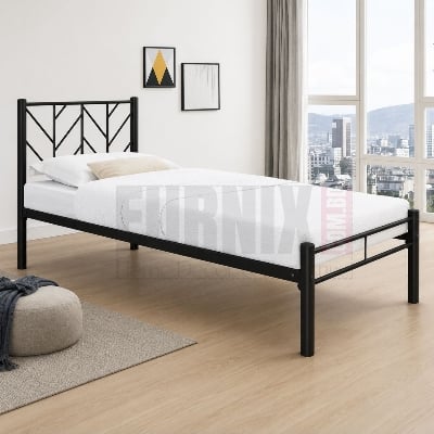 Picture of Furnix Premium Quality Metal Divan Bed 48x76 Inch Single Size Strong Steel Frame Bedroom Furniture by Furnix Home Decor & Furniture