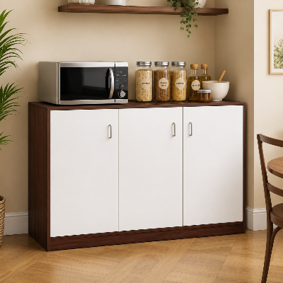Picture of Furnix 3 Part Multipurpose Organiser Cabinet – 48×30×16 Inch Storage Cabinet for Living Room, Bedroom, Dining Room & Home Office Use by Furnix