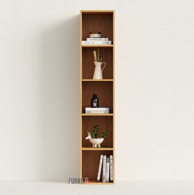 Picture of Furnix Simple 5 by 1 feet Book Shelf Cabinet Rack – Modern Display Shelving Unit for Home, Office & Living Room by Furnix Home Decor & Furniture