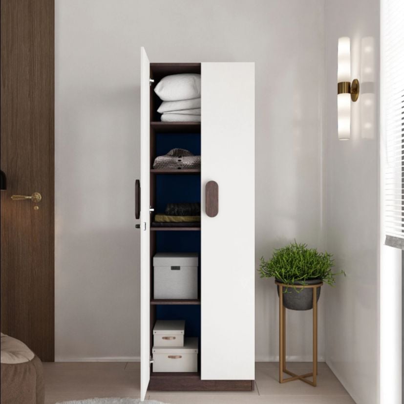 Picture of Furnix Furnix 2 Part Almari – Bedroom Storage Wardrobe Almira | Compact Cloth Storage