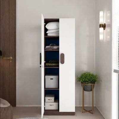 Picture of Furnix Furnix 2 Part Almari – Bedroom Storage Wardrobe Almira | Compact Cloth Storage