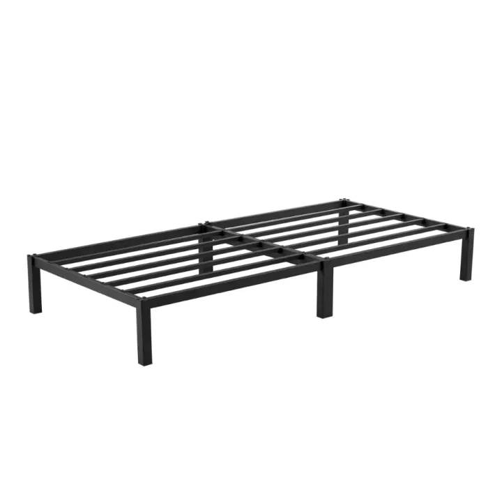 Picture of Furnix Furnix Black Single Bed Frame – Heavy Duty Steel Slats, Easy Setup, Sturdy Platform Bed
