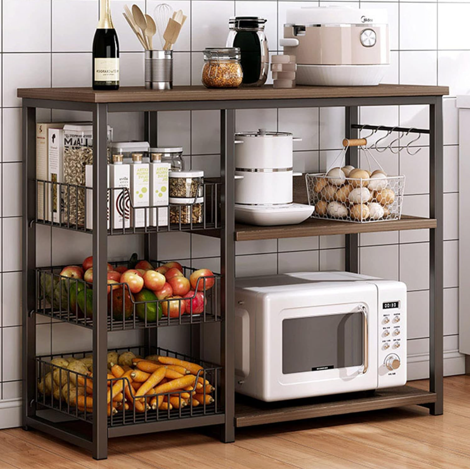 Picture of Furnix Multipurpose Oven Rack Kitchen Storage Cabinet – Space-Saving Kitchen Organizer with Durable Shelves by Furnix