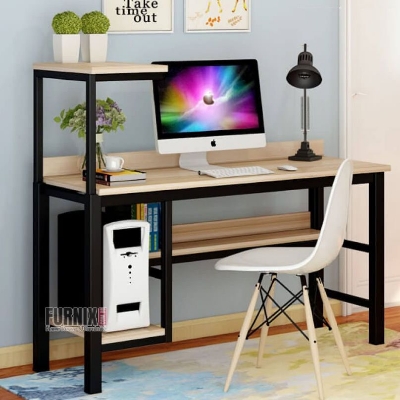 Picture of Furnix Corner Computer Desktop Table with Metal Frame & Engineered Wood Top – Space-Efficient Desk for Home Office by Furnix