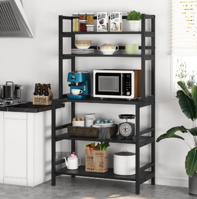 Picture of Furnix Furnix 5-Layer Open Shelf Storage Rack with 60/30 Inches Dimensions, Featuring a Sturdy Metal Base - Ideal for Multipurpose Use in Office, Home, Kitchen