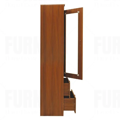 Picture of Furnix Furnix Multipurpose Bookshelf with Glass Door Showcase – Engineered Wood Storage Cabinet for Bedroom, Living Room, Study & Office Organizer