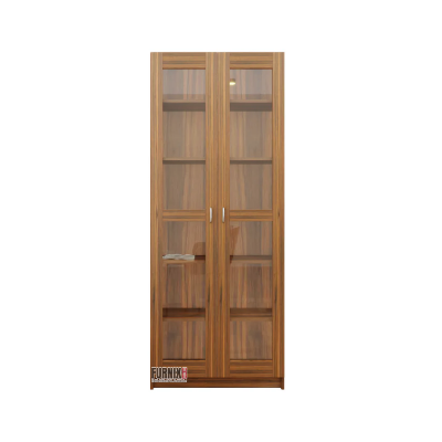 Picture of Furnix Furnix Glass Door Self-Standing Bookshelf – Modern Display Shelving Unit