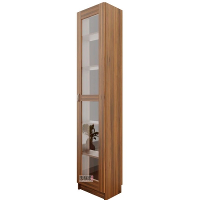 Picture of Furnix Furnix Glass Door Bookrack / Bookshelf – Stylish Wooden Storage with Glass Door Display