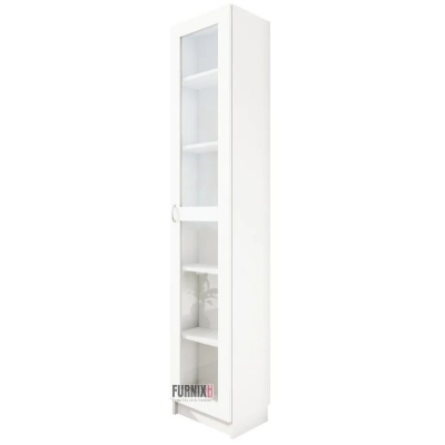 Picture of Furnix Furnix Glass Door Bookrack / Bookshelf – Stylish Wooden Storage with Glass Door Display