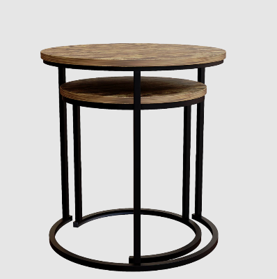 Picture of Furnix Set of 2 Modern Nesting Coffee & Side Tables – Stylish Space-Saving Design, Available in 4 Colors by Furnix Home Decor & Furniture
