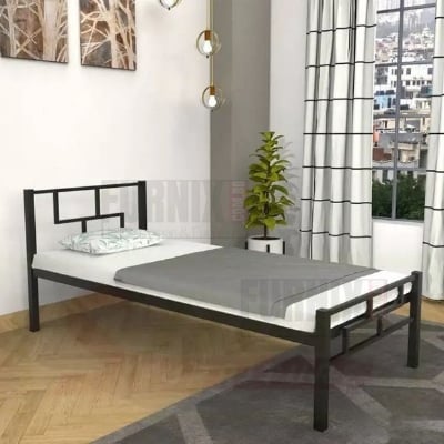 Picture of Furnix Metal Divan Bed 30x76 Inch Space Saving Single Bed Frame Strong Steel Construction for Home Bedroom By Furnix.com.bd