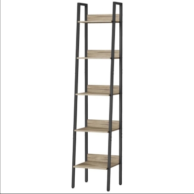 Picture of Furnix Freestanding 5-Tier Ladder Bookcase – Modern Open Shelf Storage Rack for Living Room, Bedroom & Office by Furnix