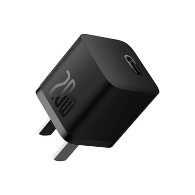 Picture of Baseus Charger 20W For Apple Iphone 14 13 12 11 Series GaN5 Fast Charger 1C CN Set Black Type-C to iP PD 20W 1m Cable Black CCGN040101 - Black