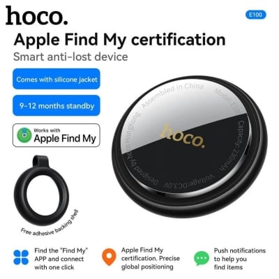 Picture of Original Hoco E100 Airtag for Apple GPS Global Locator Mini Tracker - Black
