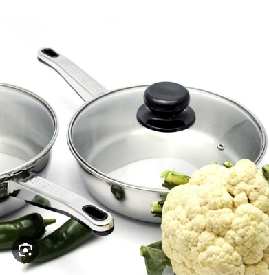 Picture of SKB Stainless Steel Frying Pan with Glass Lid 18CM – FPGI18