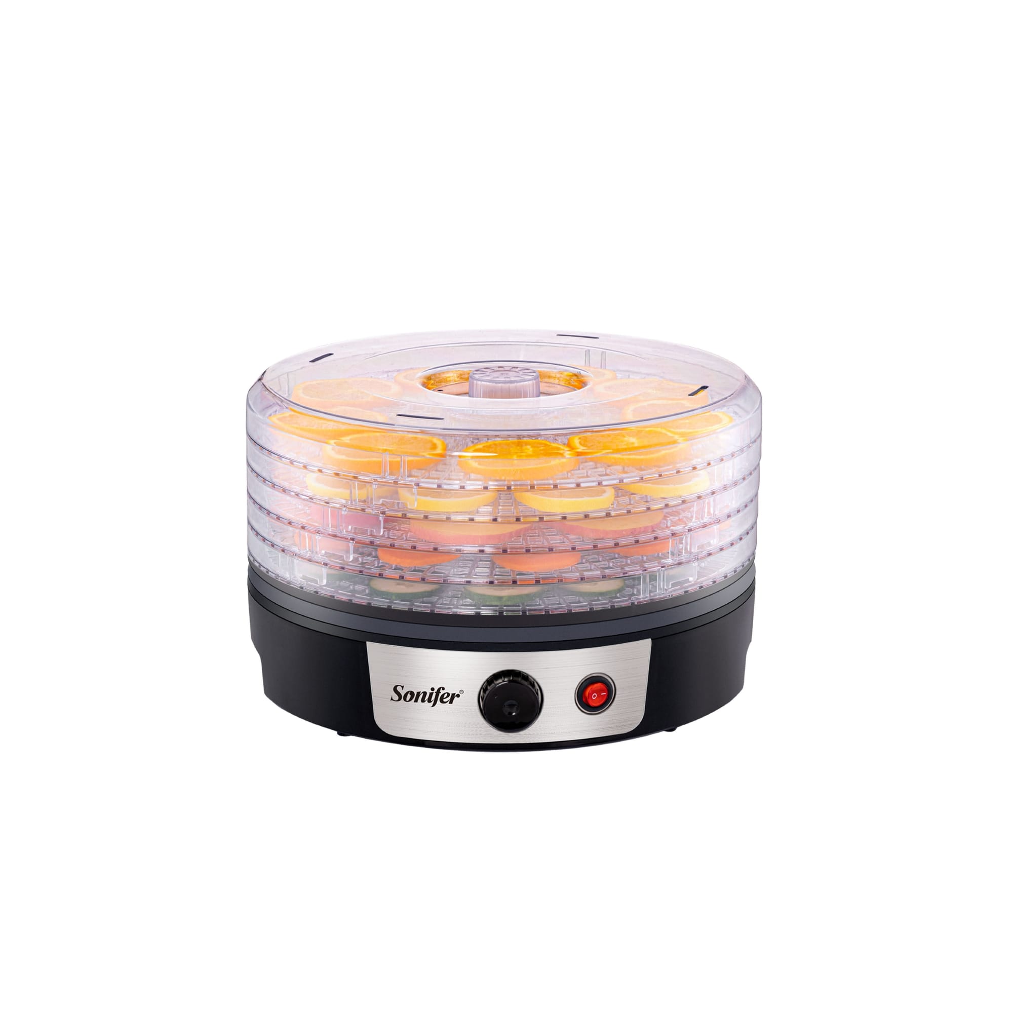 Picture of Sonifer SF-4033 for home use heating plastic 5 layers electric fruit dryer mini food dehydrator - Black