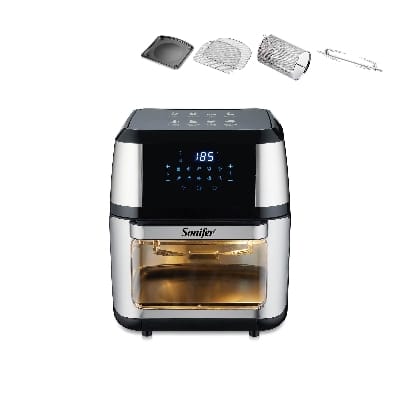 Picture of Sonifer SF-1016 new 2022 kitchen 1800W large capacity multifunctional automatic electric digital touch screen 12l air fryer - Black