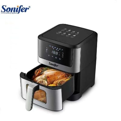 Picture of Sonifer SF-1018 new kitchen high quality 1500W with visual window digital led display electric air fryer 6 litres - Multicolor