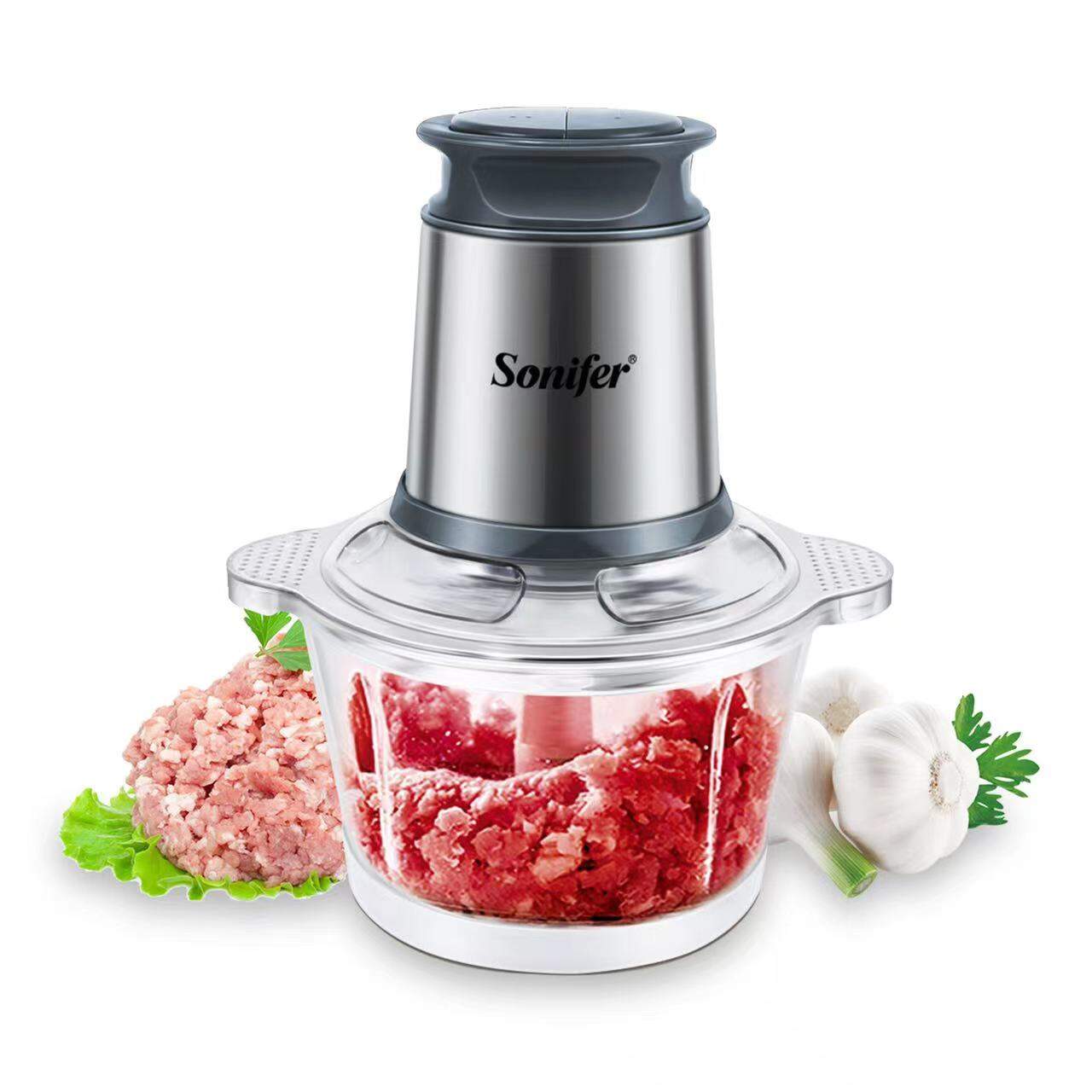 Picture of Sonifer SF-8057 professional kitchen appliances 1.8 liter glass jar 2 speeds electric meat chopper grinder - Multicolor