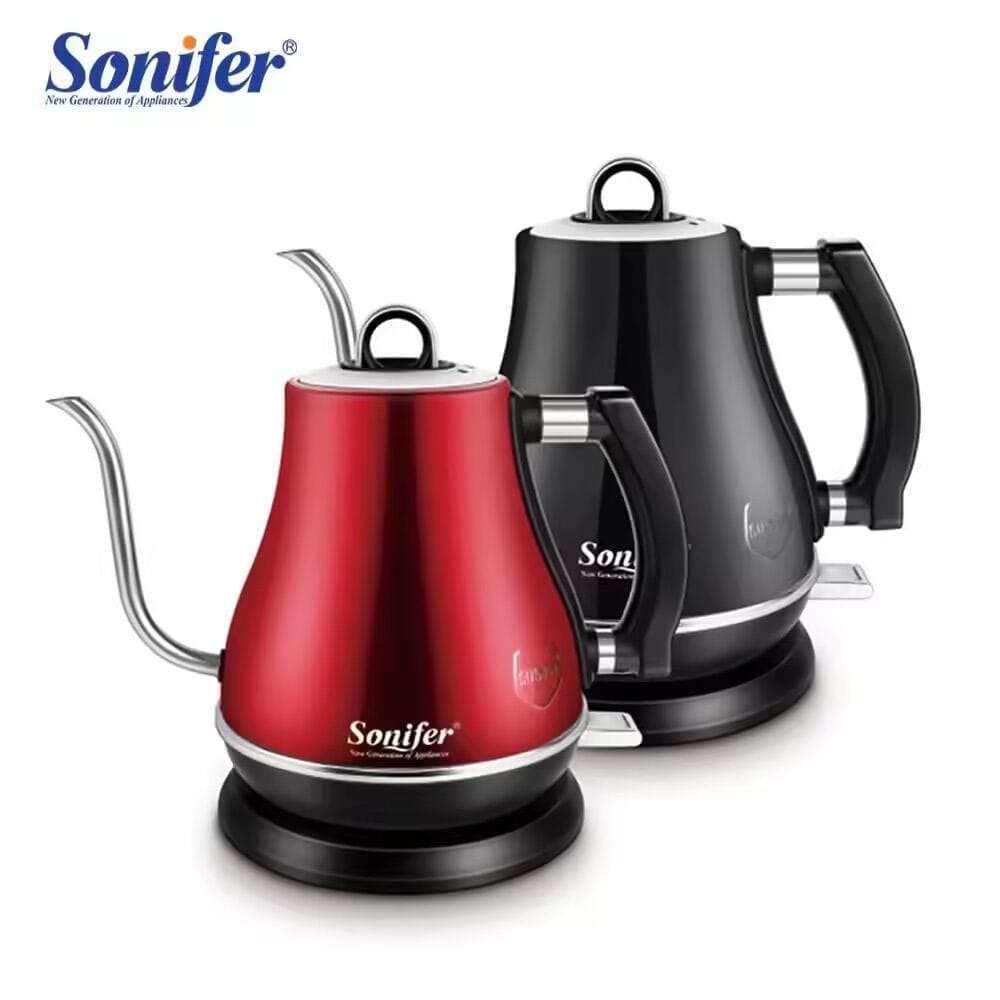 Picture of Sonifer SF-2049 small kitchen appliances 1.2L fast boiling cordless stainless steel coffee kettle electric - Red