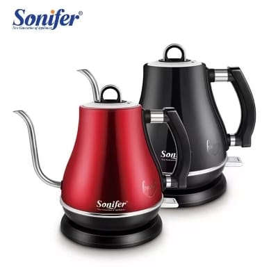 Picture of Sonifer SF-2049 small kitchen appliances 1.2L fast boiling cordless stainless steel coffee kettle electric - Red