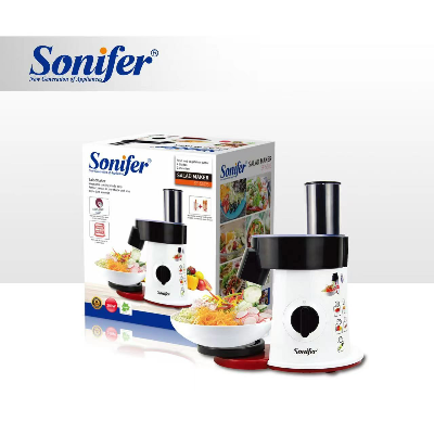 Picture of Sonifer SF-5505 home use 220V multifunction slicing shredding disc electric vegetable shredder salad maker kitchen - 