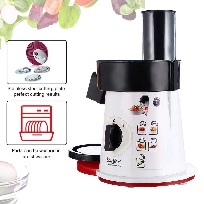 Picture of Sonifer SF-5505 home use 220V multifunction slicing shredding disc electric vegetable shredder salad maker kitchen - 