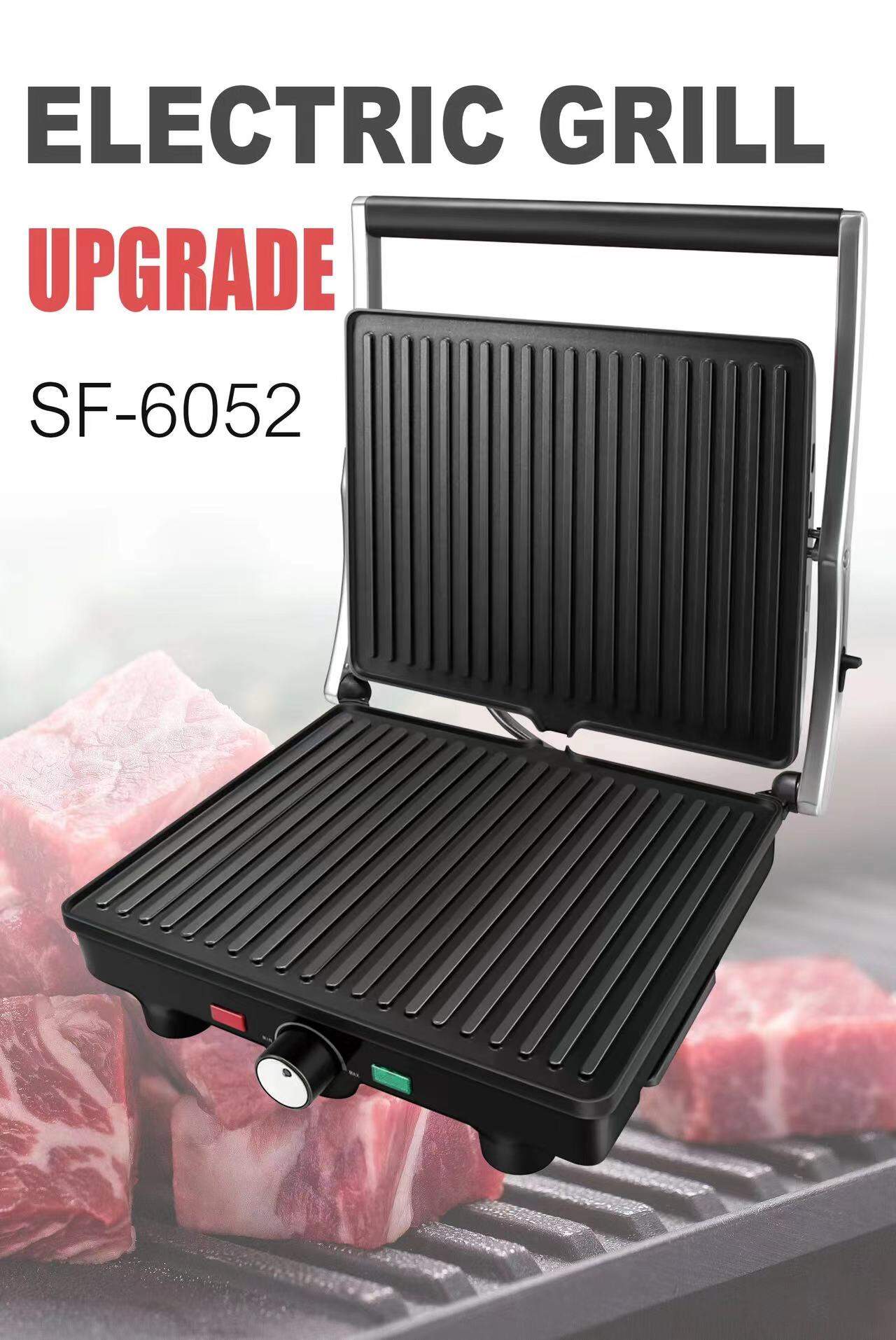 Picture of Sonifer SF-6052 kitchen 2000W thermostat multifunctional non stick cooking sandwich press electric barbecue grill - Silver