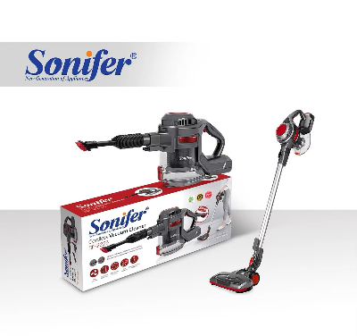 Picture of Sonifer SF-2225 home use cordless washable filter 2 in 1 floor brush rechargeable handheld wireless vacuum cleaner - Grey