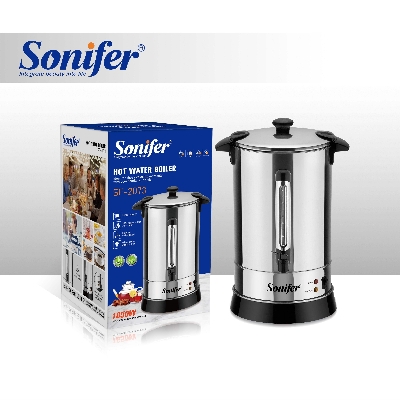 Picture of Sonifer SF-2073 Professional for Home Use Heating Stainless Steel Big 10 Liter Electric Hot Water Boiler - Silver