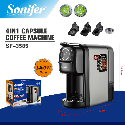 Picture of Sonifer SF – 3585 4 – in – 1 Home Use Espresso Capsule Coffee Machine, 700ml Water Tank, 20 Bar Pressure Capacity, 1400W - Dark Ash