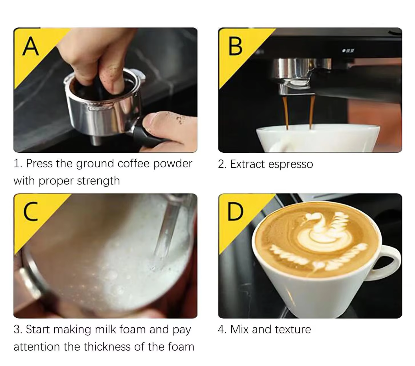 Picture of Sonifer SF-3535 household 15 bar high pressure pump milk frother espresso coffee maker - Silver