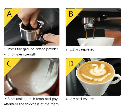 Picture of Sonifer SF-3535 household 15 bar high pressure pump milk frother espresso coffee maker - Silver