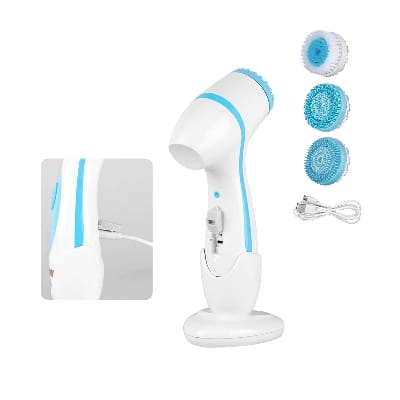 Picture of Sonifer SF – 9661 Spin Facial Brush USB Rechargeable with liquid protection: IPx5 Waterproof & Versatile with 3 replaceable brush heads