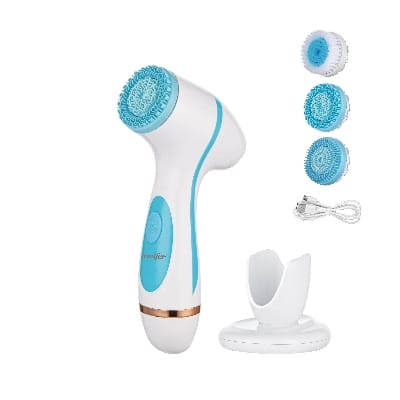 Picture of Sonifer SF – 9661 Spin Facial Brush USB Rechargeable with liquid protection: IPx5 Waterproof & Versatile with 3 replaceable brush heads