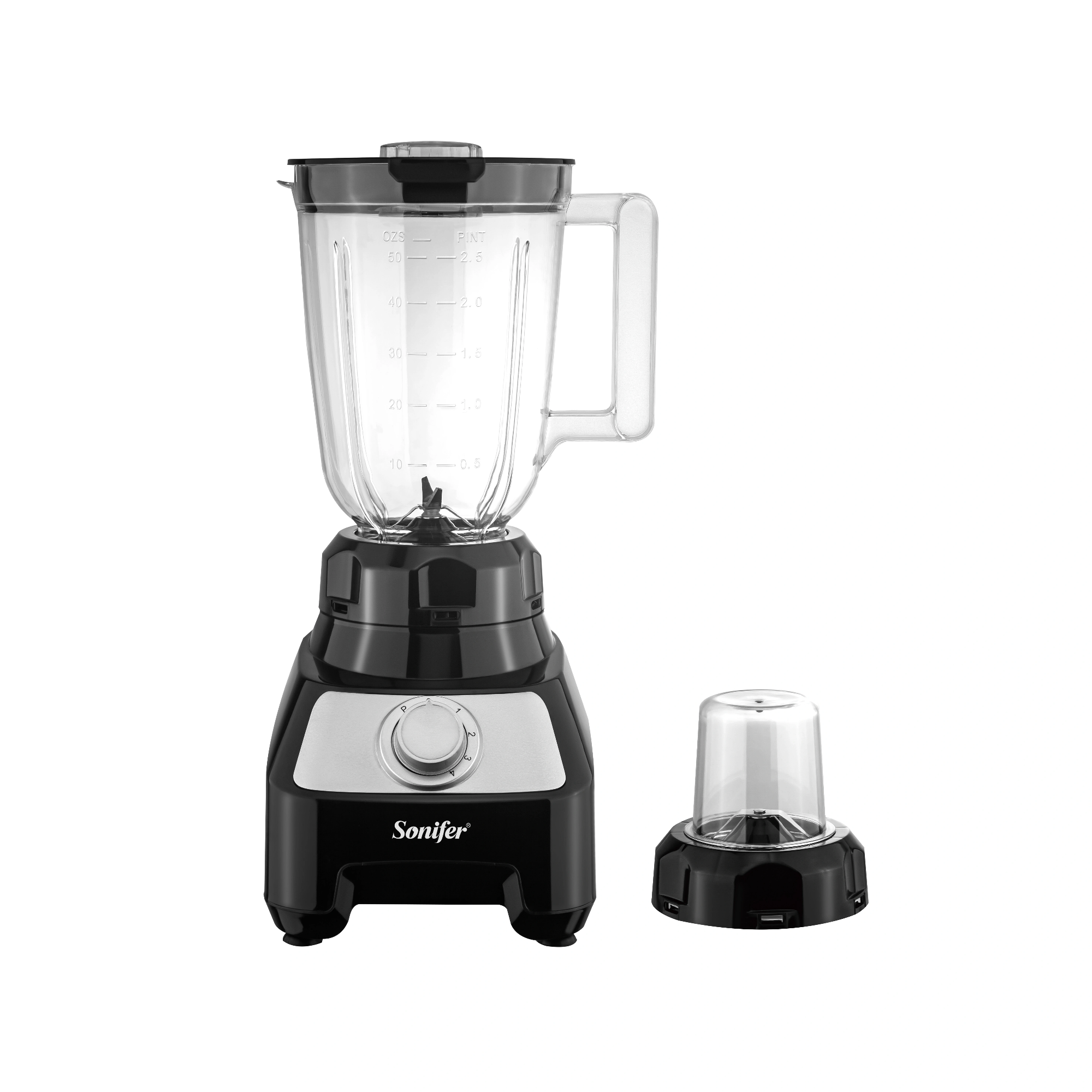 Picture of Sonifer SF-8147 400W Home Kitchen 2 in 1 Multifunctional Mixer Blender High-efficiency Pure Copper Motor Blender - Black