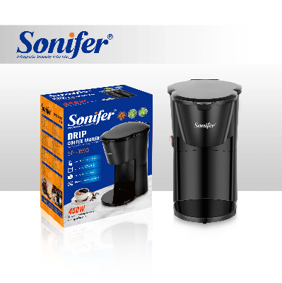 Picture of Sonifer SF – 3593 Drip Coffee Maker, 230ml, Rapid Heat, One – Button Control (no filter included) - Black