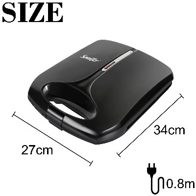 Picture of Sonifer SF-6101 wholesale Non Stick breakfast toaster press 4 slices electric mini triangle sandwich maker - Black