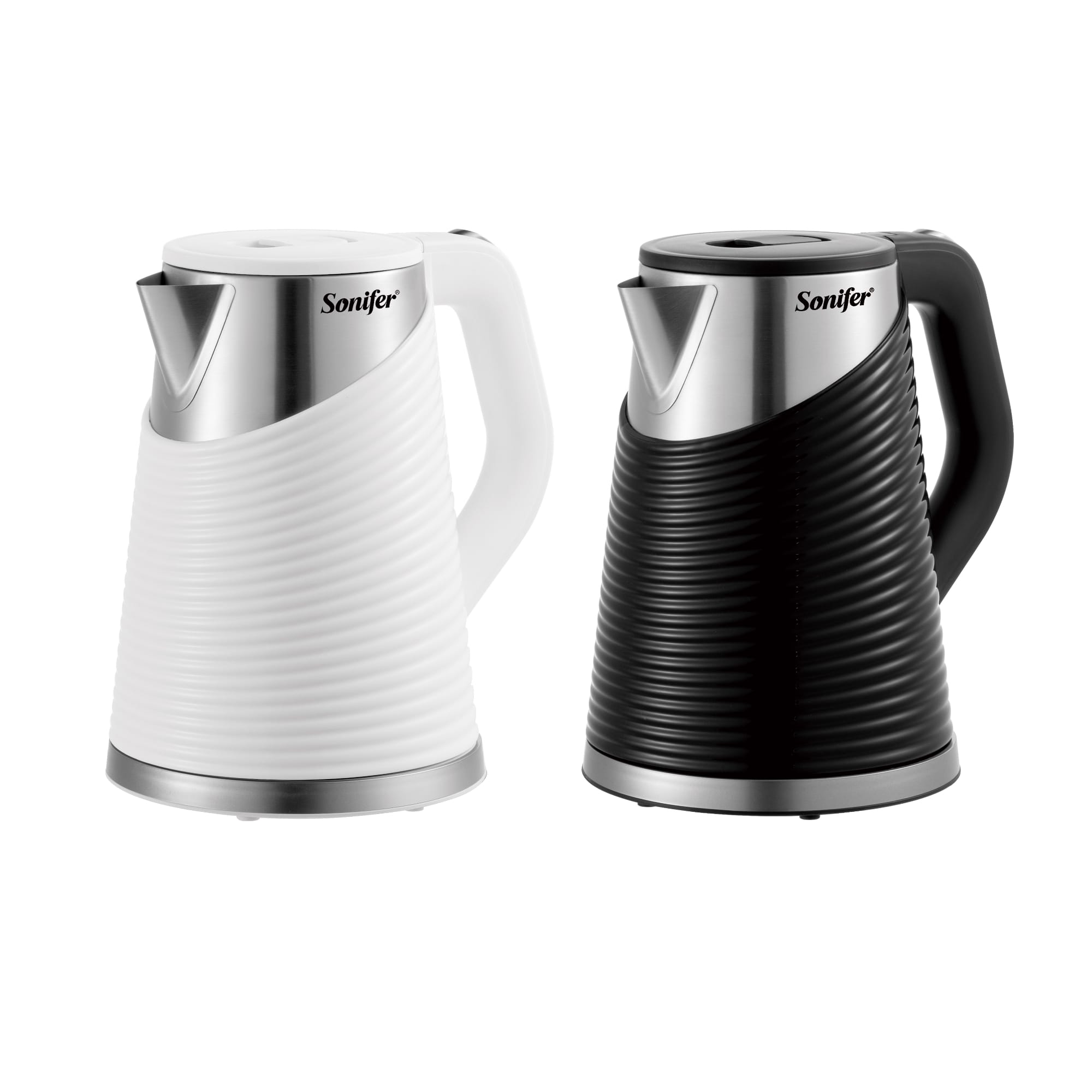 Picture of Sonifer SF-2122 Wholesale Kitchen Appliances 1500w White Black Big Capacity 1.8 Liter Stainless Steel Inner Water Kettle